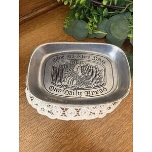 Vintage Wilton Bread Tray Give Us This Day Our Daily Bread Farmhouse Decor